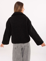 Czarna kurtka ze sztucznego baranka SUBLEVEL 