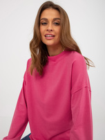 Hurt Fuksjowa luźna bluza bez kaptura z okrągłym dekoltem