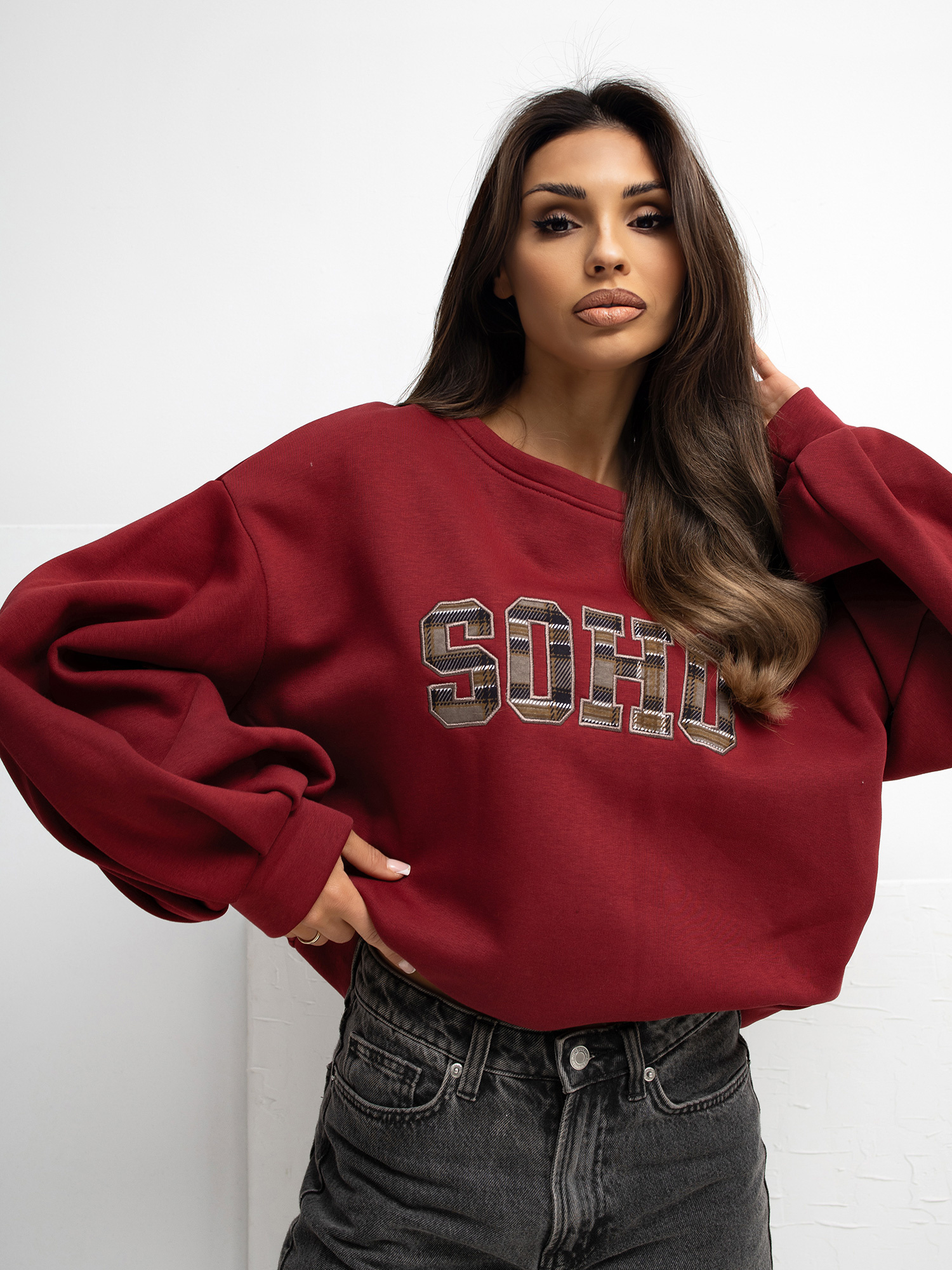 Bluza bordowy