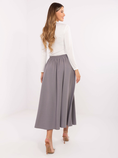 Szara spódnica z ozdobnym guzikiem RUE PARIS