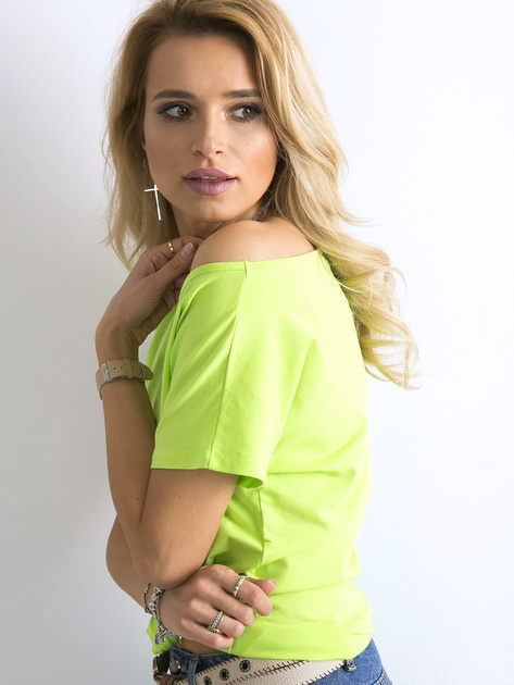 Fluo zielony t-shirt Circle