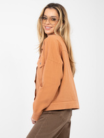 Ceglasta jeansowa kurtka oversize RUE PARIS 