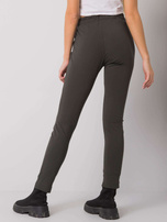 Ciemne khaki spodnie dresowe z printem Myrtle