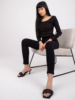 Czarne prążkowane legginsy Caviana RUE PARIS