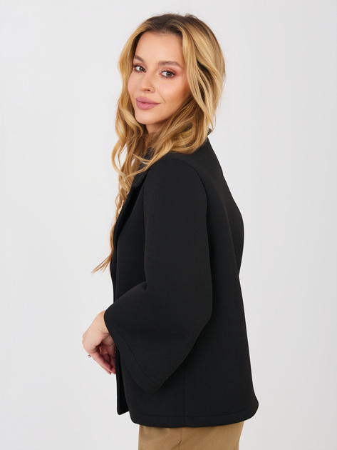 Czarny płaszcz z piankowego materiału