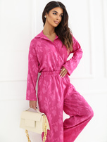 Fuksjowy letni komplet z wypukłym wzorem RUE PARIS