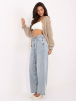 Světlě modré dámské džíny wide leg SUBLEVEL.