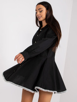 Czarna sukienka szmizjerka mini Adrianna