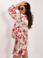 Czerwona damska kurtka typu balloon