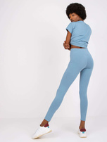 Brudnoniebieskie legginsy z wysokim stanem Brigitte