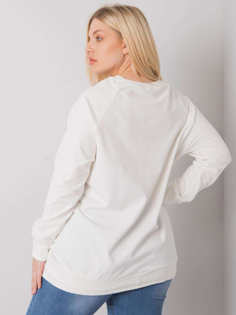 Ecru bluza plus size z napisem Marlow