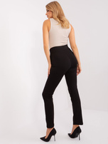 Hurtownia Czarne damskie spodnie dresowe z kieszeniami