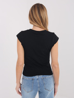 Czarny damski top basic bez rękawów