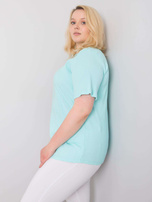 Miętowa bluzka plus size Stella