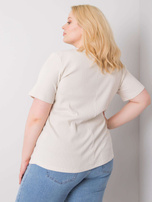 Šviesiai smėlinė plus size palaidinė Stella.