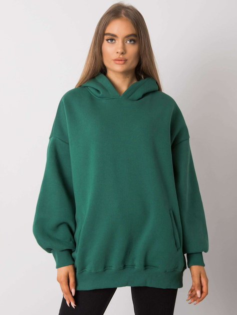 Ciemnozielona bluza damska z kapturem Michele