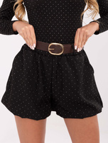 Czarne eleganckie szorty o kroju bombka RUE PARIS 