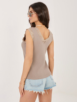 Fango bawełniany top z koronką  