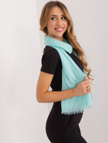 Jasnoniebieska szeroka chusta damska z wiskozy