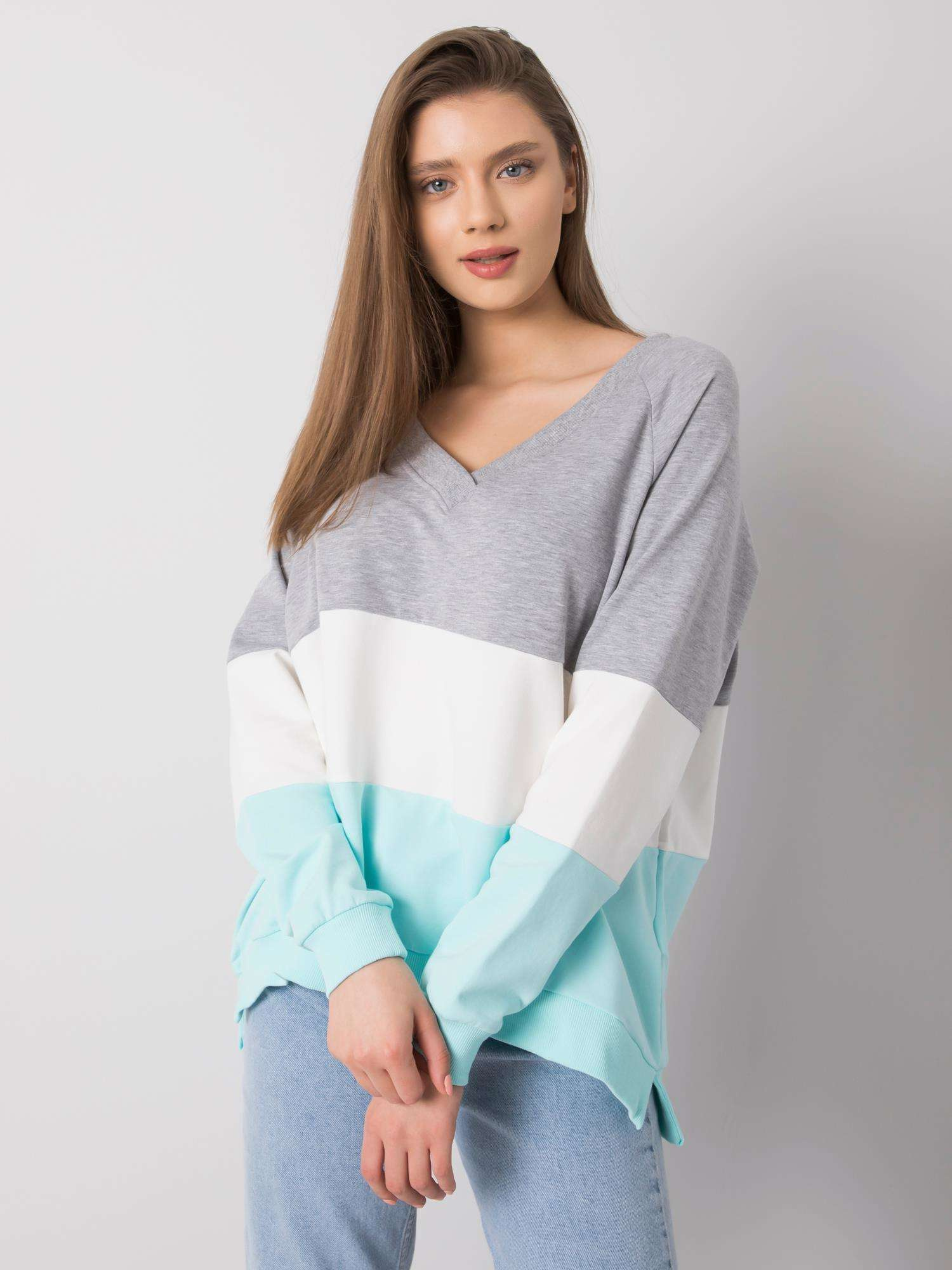 Szaro-miętowa bluza Lotta RUE PARIS