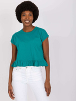 Zielony damski t-shirt z bawełny Hierro MAYFLIES