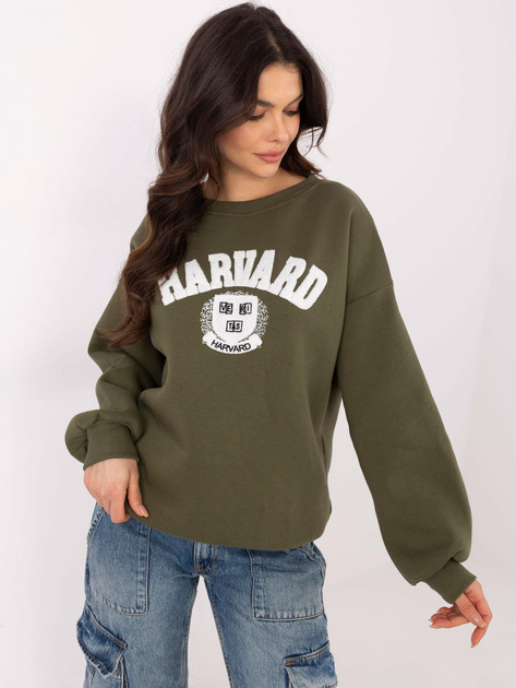 Hurt Khaki damska bluza bez kaptura z naszywką