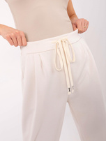 Hurt Jasnobeżowe dresowe spodnie z domieszką wiskozy