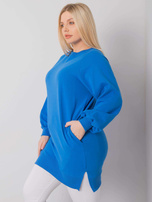 Ciemnoniebieska gładka bluza plus size Toledo