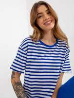 Hurt Ciemnoniebiesko-biały letni komplet basic z rybaczkami