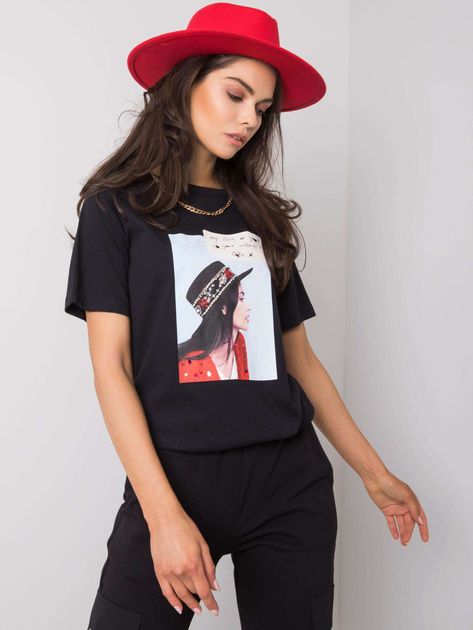 Czarny t-shirt z aplikacją North