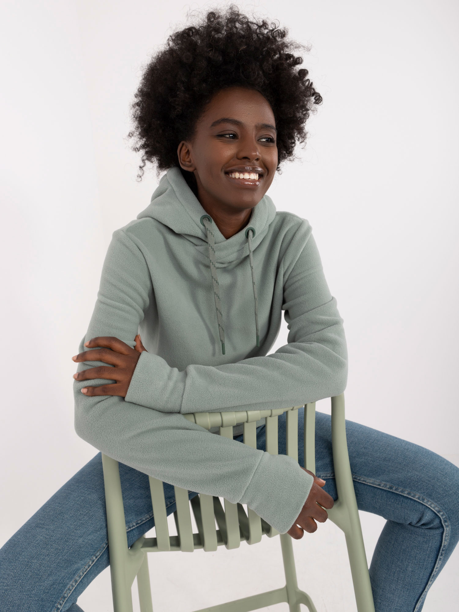 Hurt Pistachio women's hoodie with a hood SUBLEVEL.