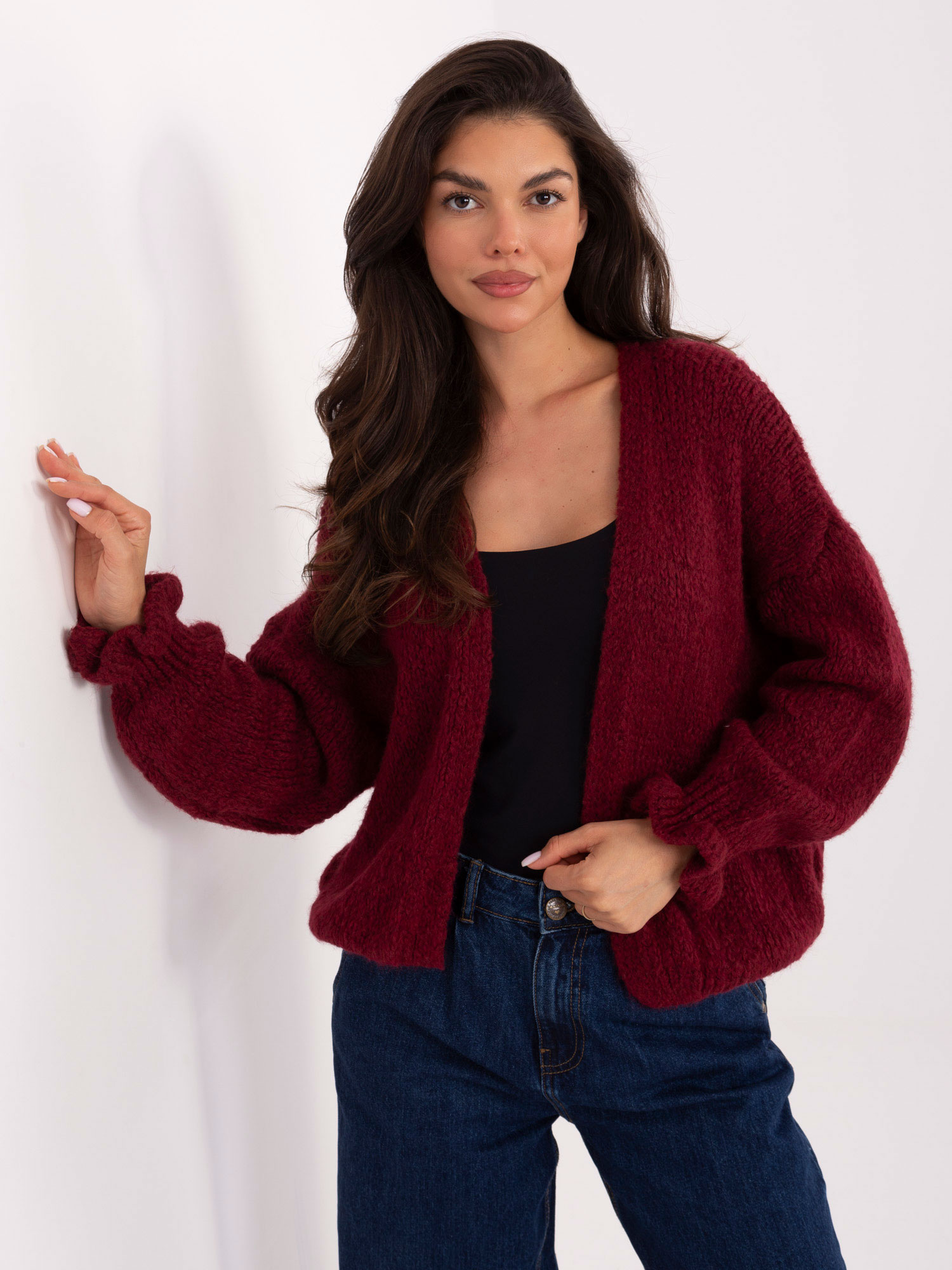 Sweter bordowy