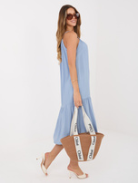 Jasnoniebieska bawełniana sukienka na lato