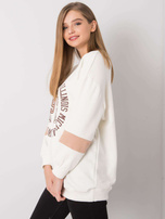 Ecru bluza oversize z nadrukiem Kate