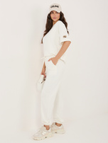 Ecru dresowy komplet ze spodniami typu jogger RUE PARIS