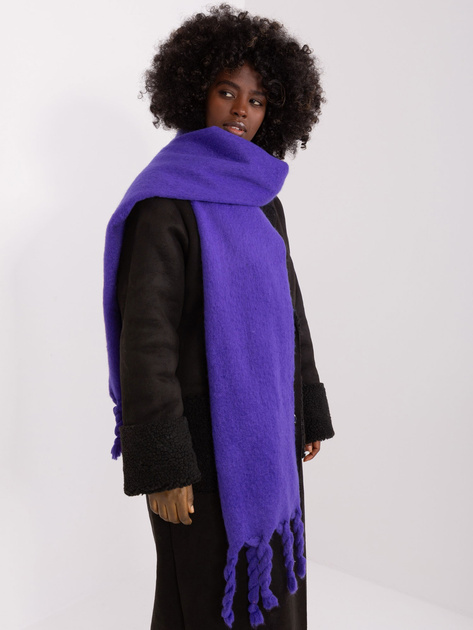 Hurtownia Ciemnofioletowy szeroki szal damski
