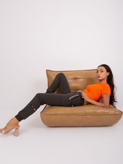 Hurtownia Khaki damskie spodnie dresowe z bawełny