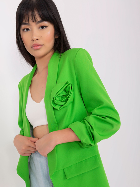 Hurt Jasnozielona marynarka z marszczonym rękawem