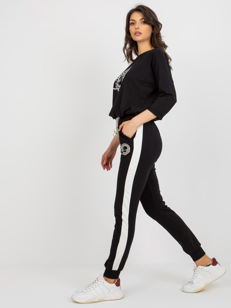 Hurt Czarny dwuczęściowy komplet dresowy z nadrukiem