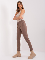 Hurt Brązowe spodnie dresowe z prostymi nogawkami