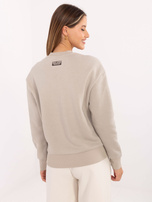 Beżowa damska bluza z haftem SUBLEVEL