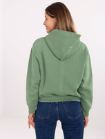 Pistacjowa dresowa bluza z małym nadrukiem SUBLEVEL