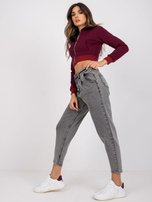 Ciemnoszare spodnie mom jeans Jessie 