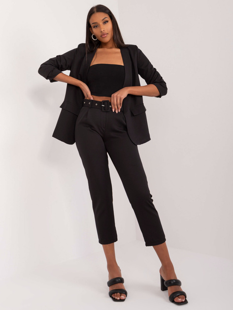 Hurt Czarne proste spodnie z materiału OCH BELLA