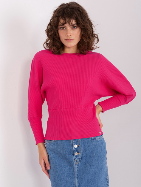 Hurt Fuksjowa bluzka w prążek BASIC FEEL GOOD