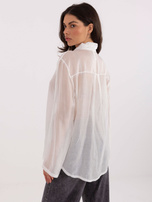 Biała rozpinana koszula z wiązaniem 