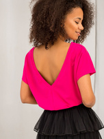 Fuksjowy t-shirt Fire