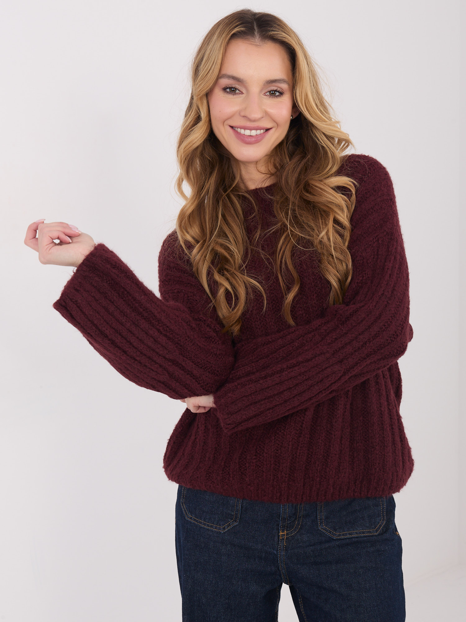 Sweter bordowy