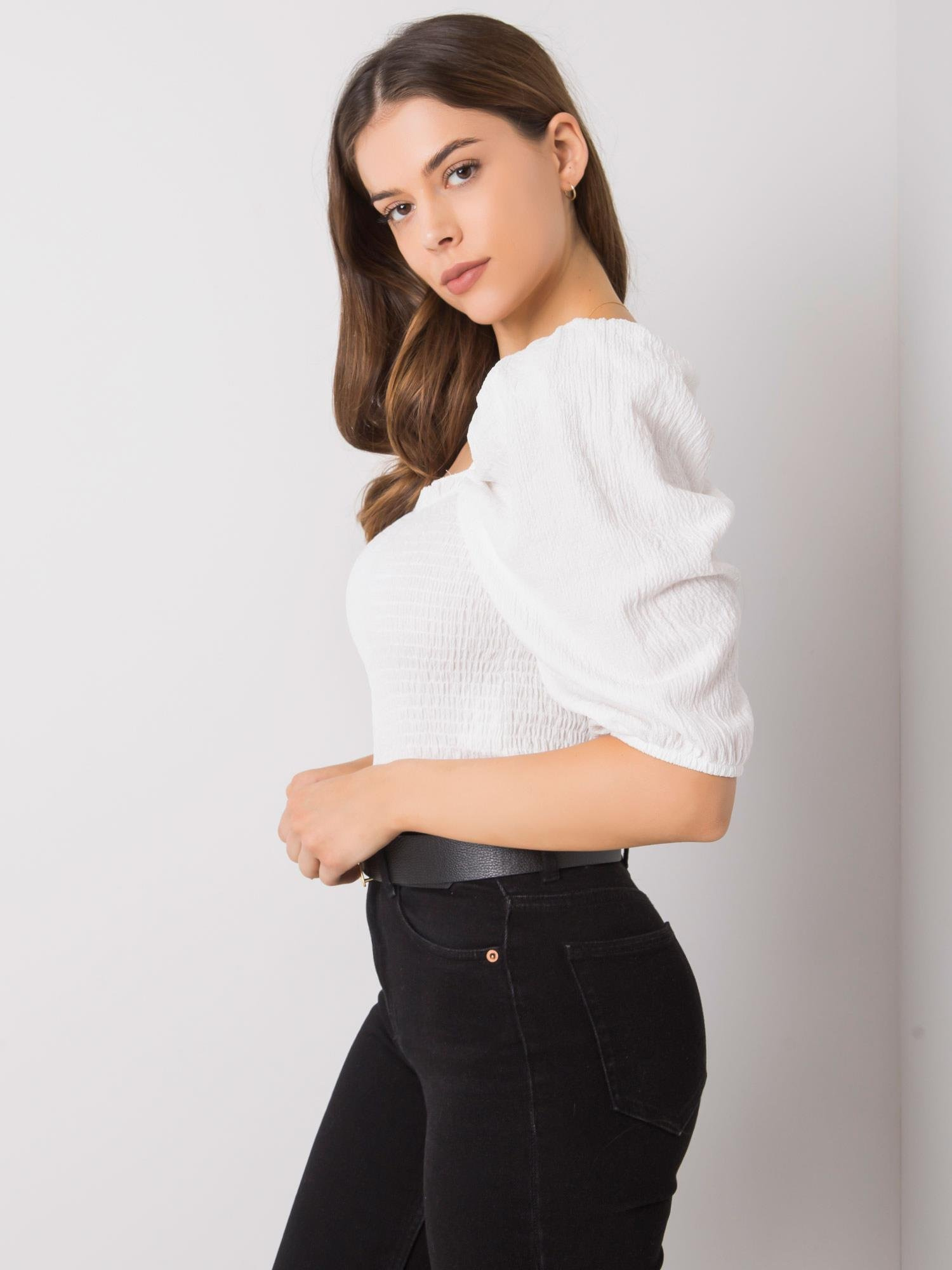 Weiße Bluse Herminia RUE PARIS.