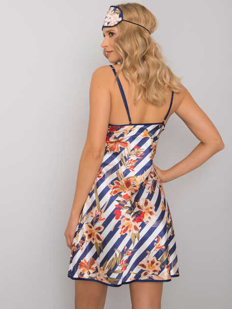 Granatowo-biała damska koszula nocna